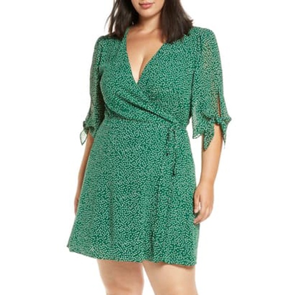 Reformation Sammy 2XL Green Floral Wrap Dress - Picture 8 of 11